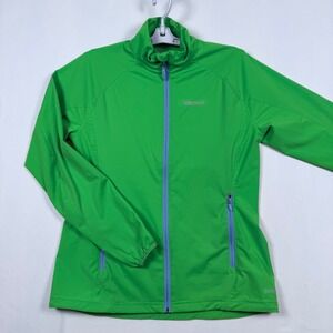 Marmot Softshell Jacket Womens Medium Green Blue Full Zip Activewear
